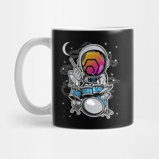 Astronaut Drummer HEX Coin To The Moon HEX Crypto Token Cryptocurrency Blockchain Wallet Birthday Gift For Men Women Kids Mug